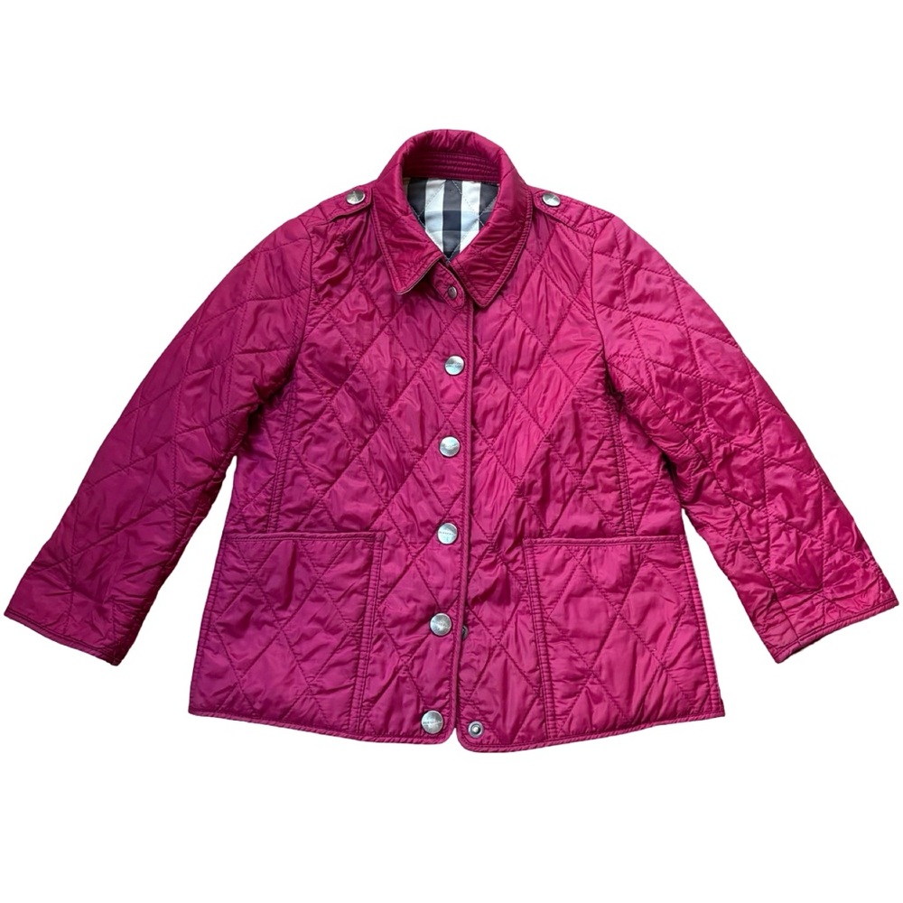 Burberry Girls Toddler Quilted Diamond Purple Jacket